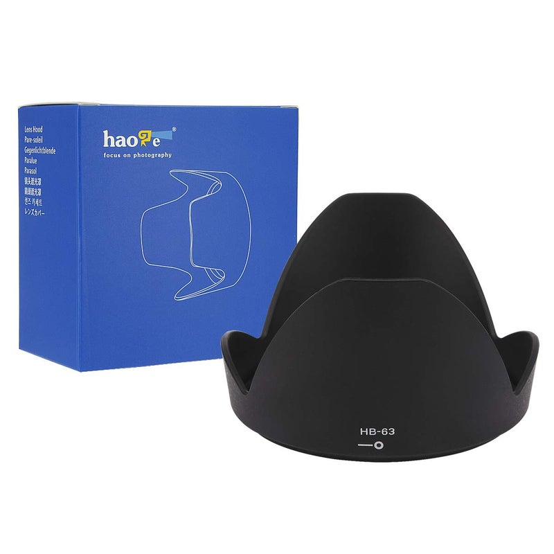 Haoge Bayonet Lens Hood for Nikon Nikkor AF-S 24-85mm f3.5-4.5G ED IF VR Lens Replaces Nikon HB-63 - Image 1
